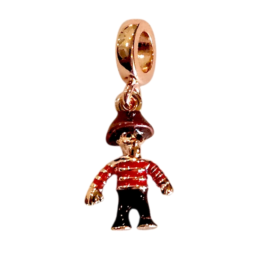 LINX DISCOUNTINUED Rose Gold Freddy Krueger Halloween Scary Movie Bracelet Charm